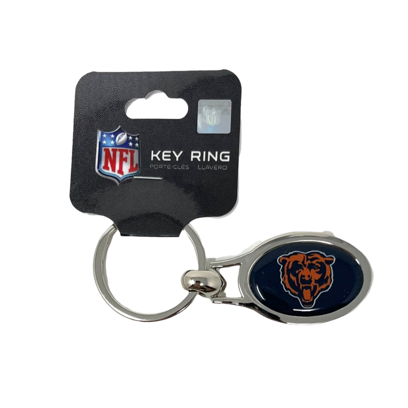Chicago Bears Metal Oval Key Ring