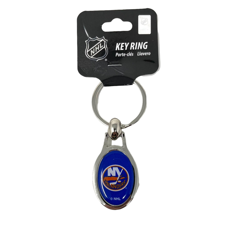 New York Islanders Metal Oval Key Ring