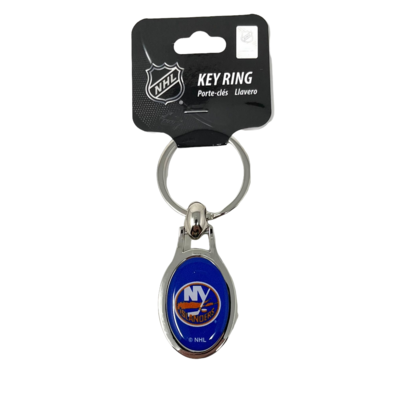 New York Islanders Metal Oval Key Ring New York Islanders Metal Oval Key Ring