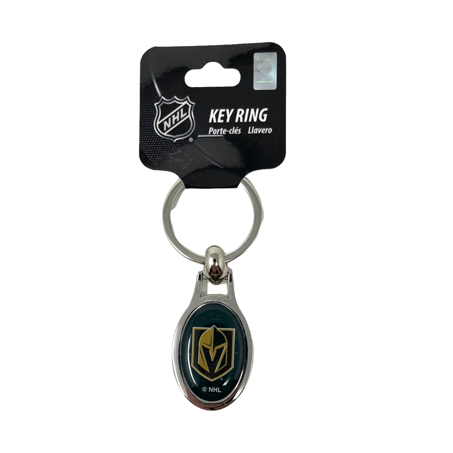 Vegas Golden Knights Metal Oval Key Ring