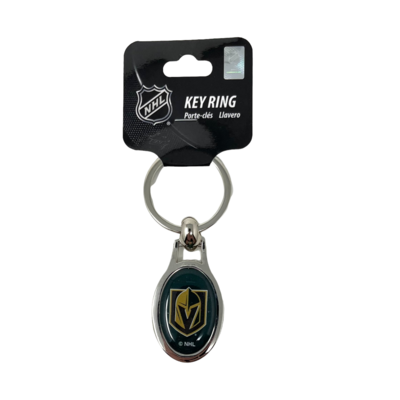 Vegas Golden Knights Metal Oval Key Ring