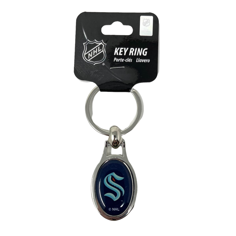 Seattle Kraken Metal Oval Key Ring