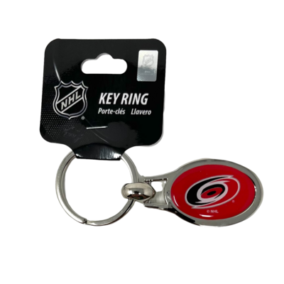 Carolina Hurricanes Metal Oval Key Ring