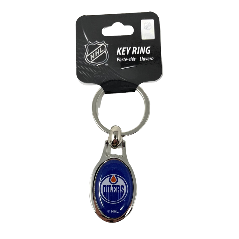 Edmonton Oilers Metal Oval Key Ring