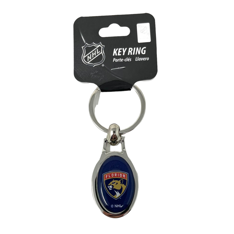 Florida Panthers Metal Oval Key Ring