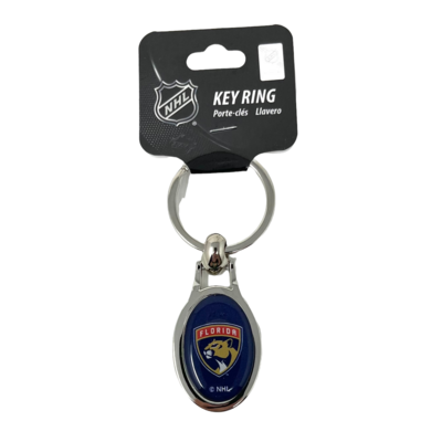 Florida Panthers Metal Oval Key Ring