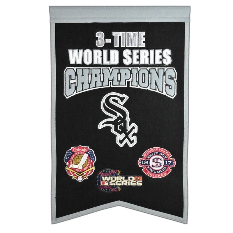 Chicago White Sox 14” x 22” 3-Time World Series Champions Banner