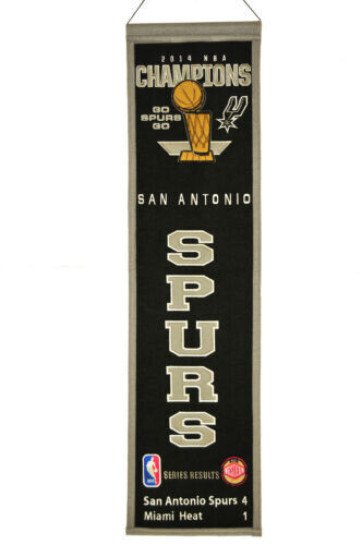 San Antonio Spurs 2014 NBA Champions 8 San Antonio Spurs 2014 NBA Champions 8" x 32" Heritage Banner