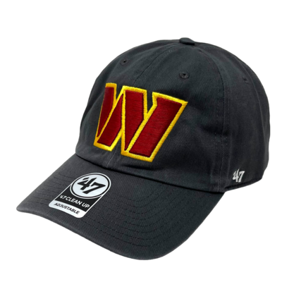 Washington Commanders Men’s Charcoal 47 Brand Clean Up Adjustable Hat