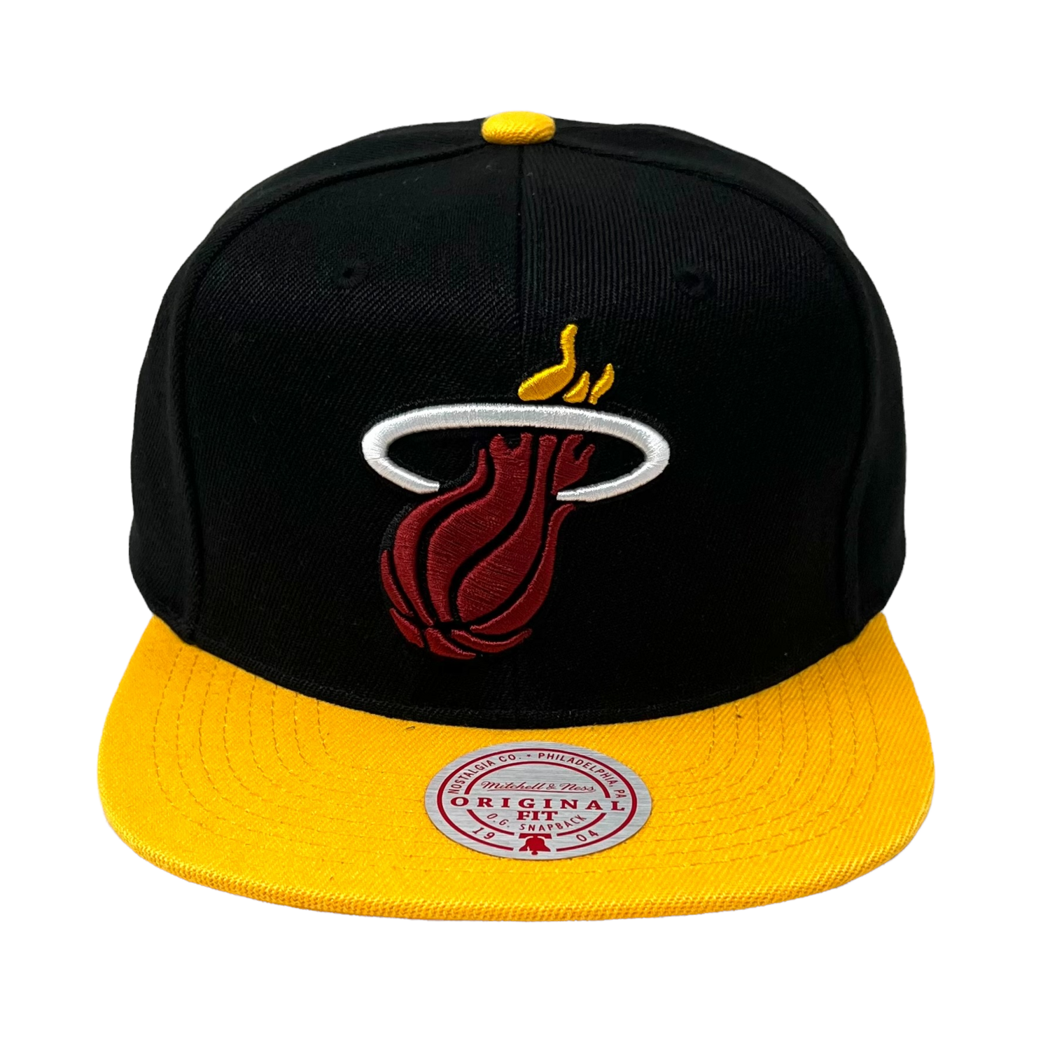 Miami Heat Logo NBA Mitchell & Ness SnapBack Adjustable Hat