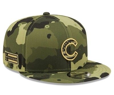 Chicago Cubs Men’s 2022 New Era Armed Forces Day 9Fifty Camo Hat