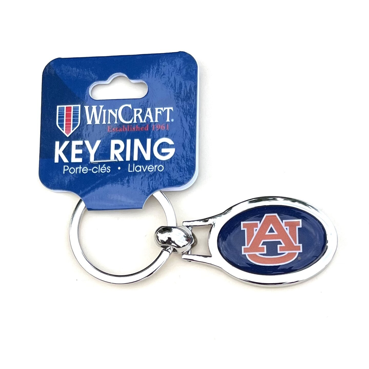 Auburn Tigers Metal Oval Key Ring