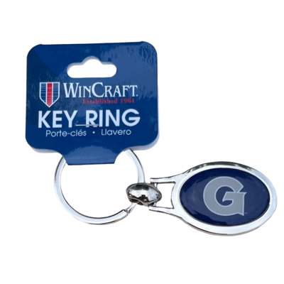 Georgetown Hoyas Metal Oval Key Ring