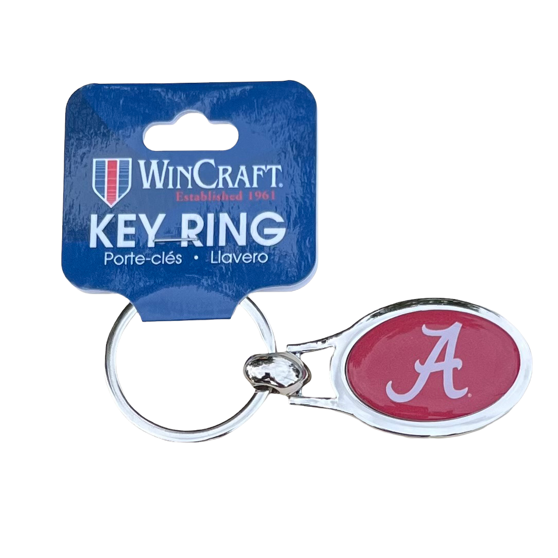 Alabama Crimson Tide Metal Oval Key Ring