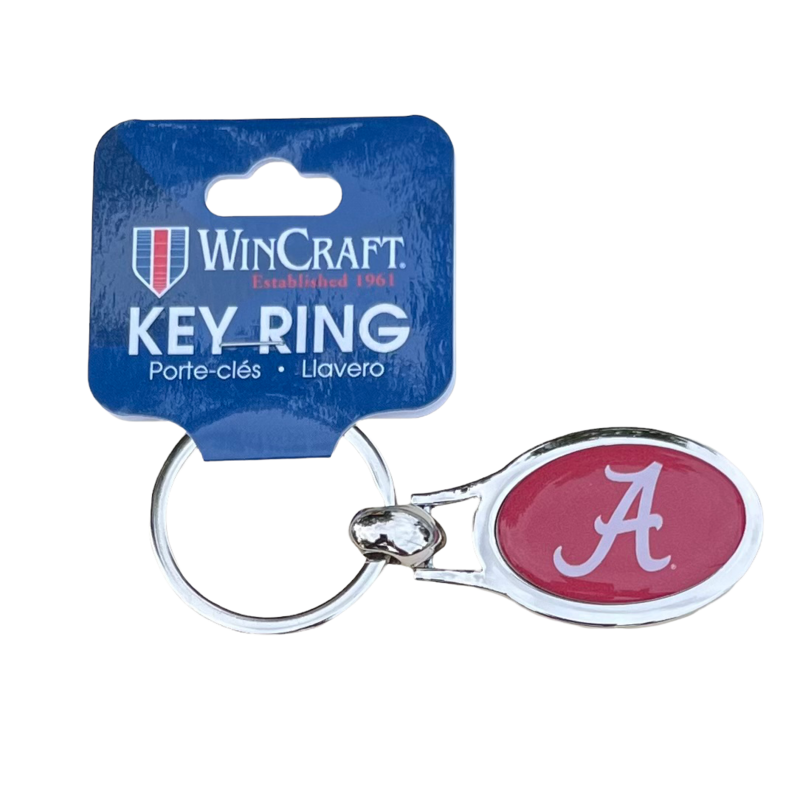 Alabama Crimson Tide Metal Oval Key Ring