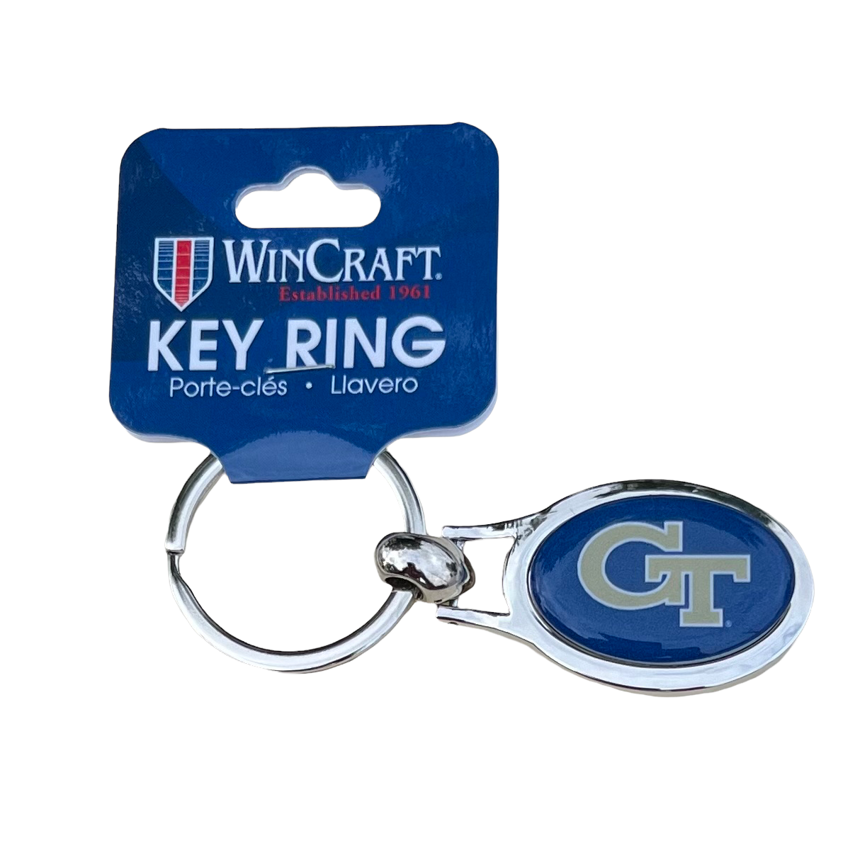 Georgia Tech Yellow Jackets Metal Oval Key Ring