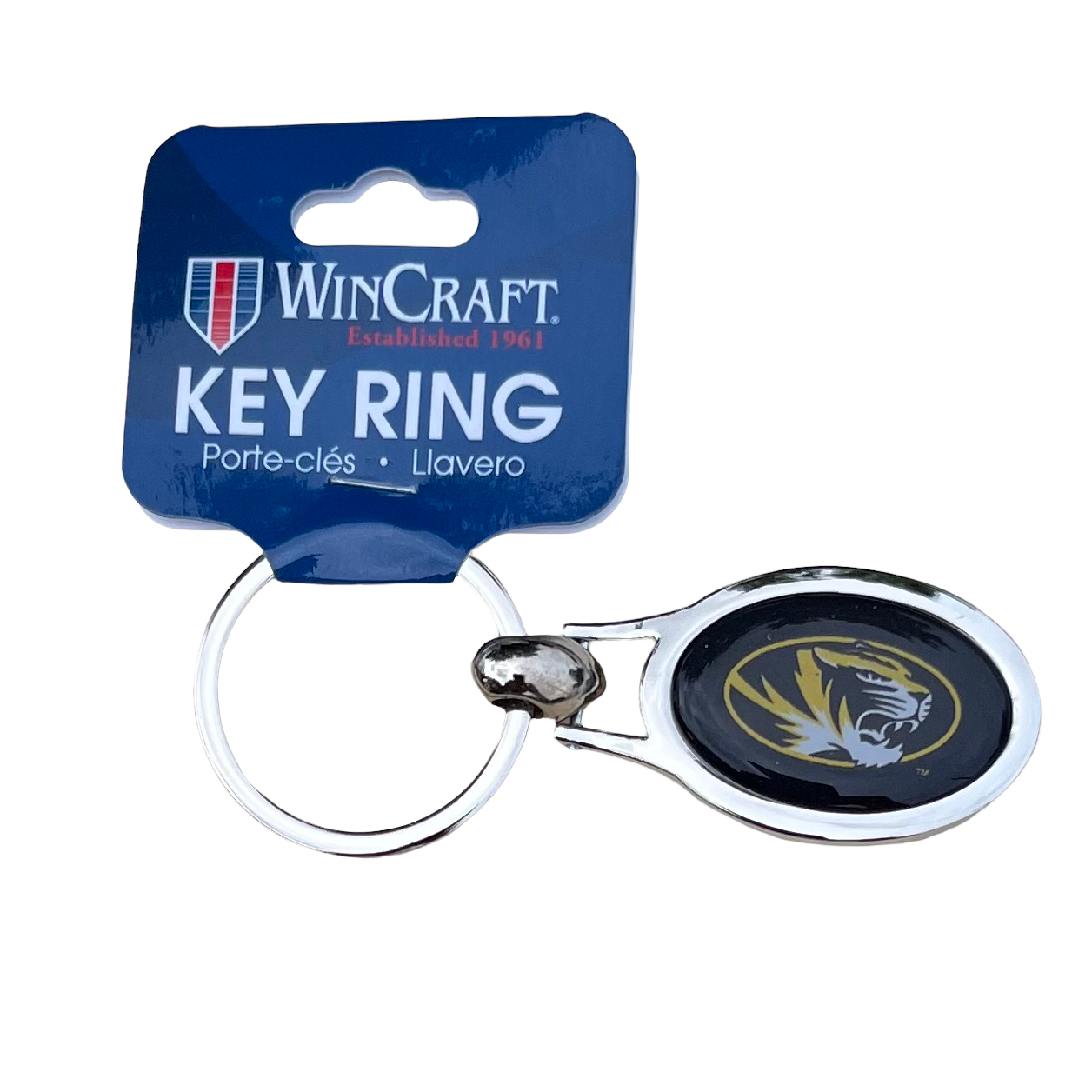 Missouri Tigers Metal Oval Key Ring