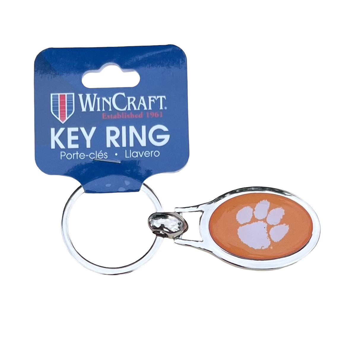 Clemson Tigers Metal Oval Key Ring