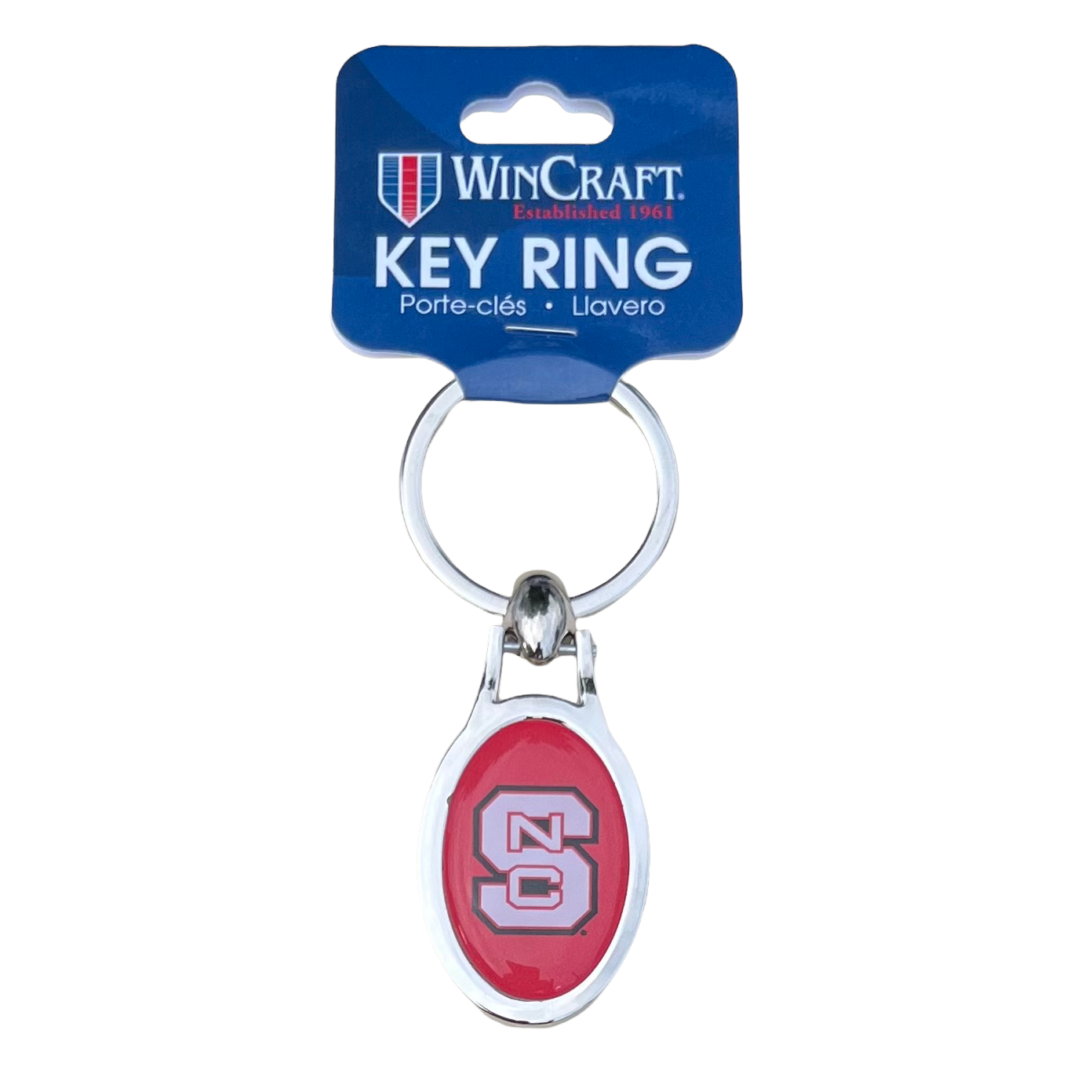 NC State Wolfpack Metal Oval Key Ring