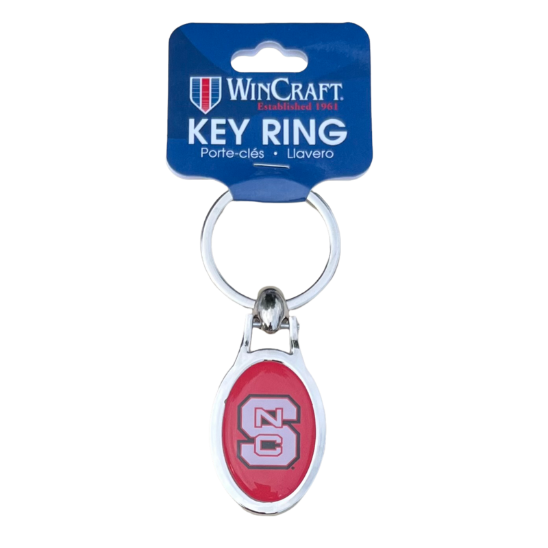 NC State Wolfpack Metal Oval Key Ring