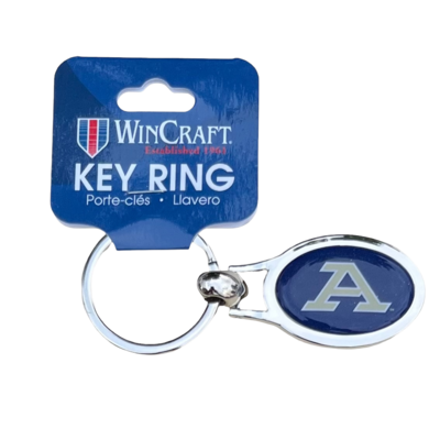 Akron Zips Metal Oval Key Ring Akron Zips Metal Oval Key Ring