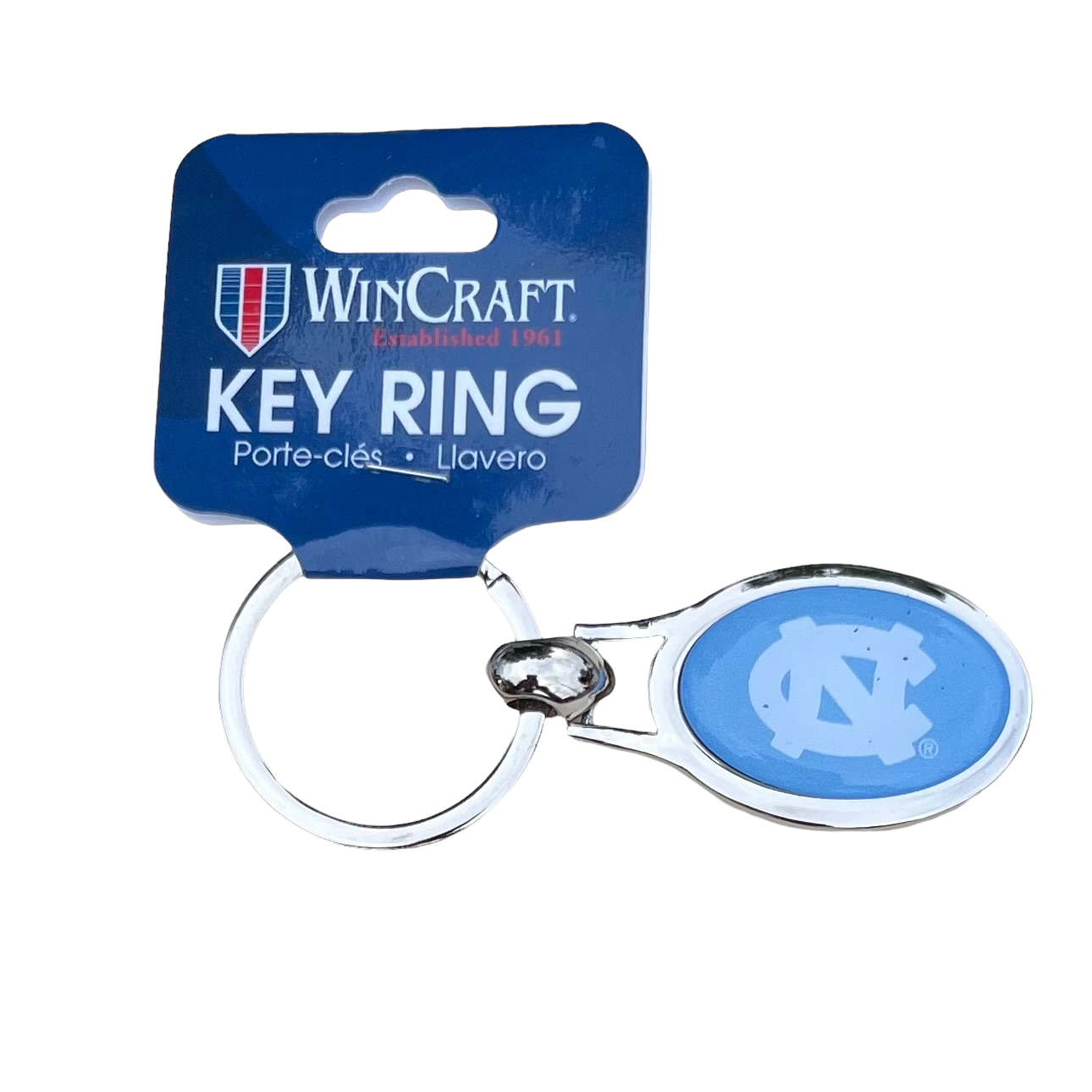 North Carolina Tar Heels Metal Oval Key Ring