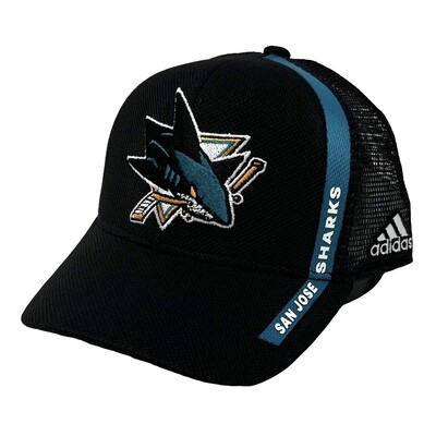 San Jose Sharks Men’s Adidas Mesh Back Structured Snapback Hat