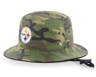 Pittsburgh Steelers 47 Brand Camo Bucket Hat