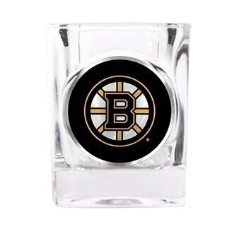 Boston Bruins 2 oz. Square Shot Glass with Metallic Applique