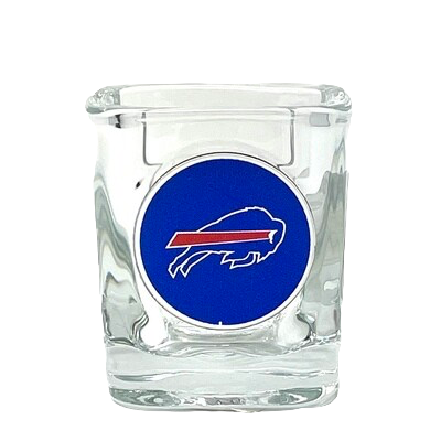 Buffalo Bills 2 Ounce Square Collector Shot Glass Clear