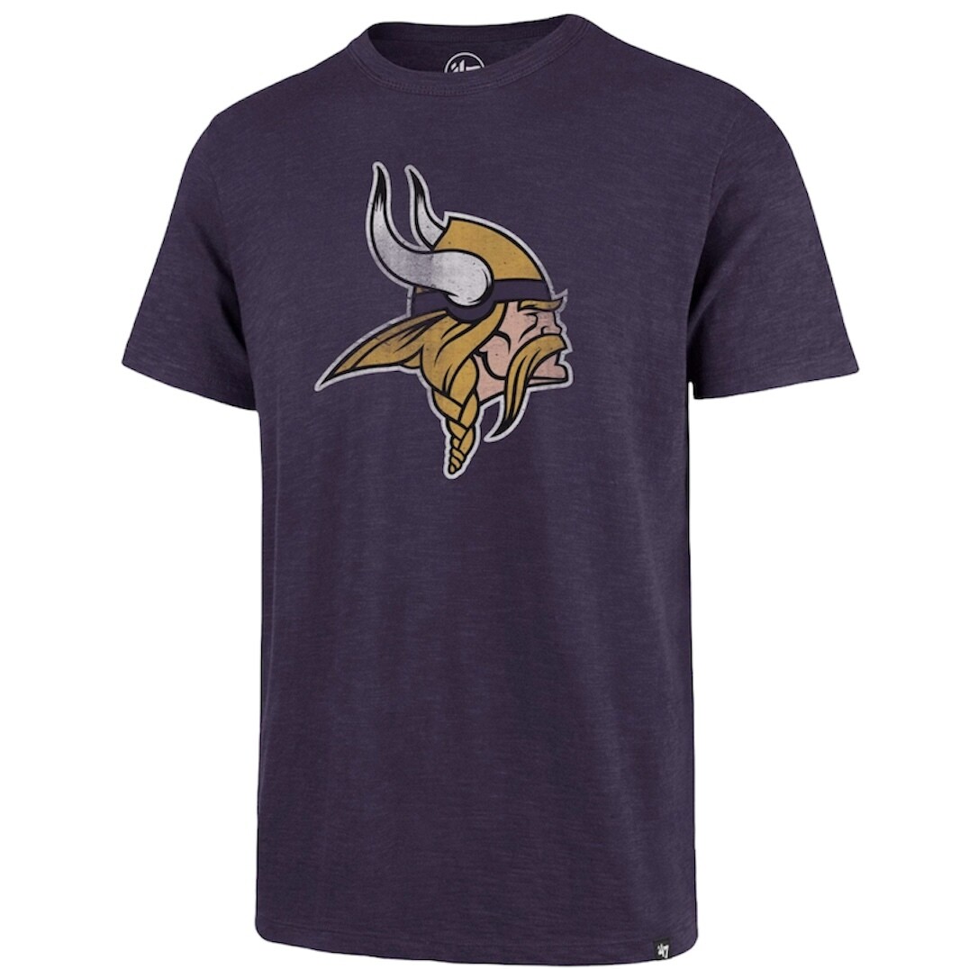 Minnesota Vikings Men’s Distressed 47 Purple Logo T-Shirt