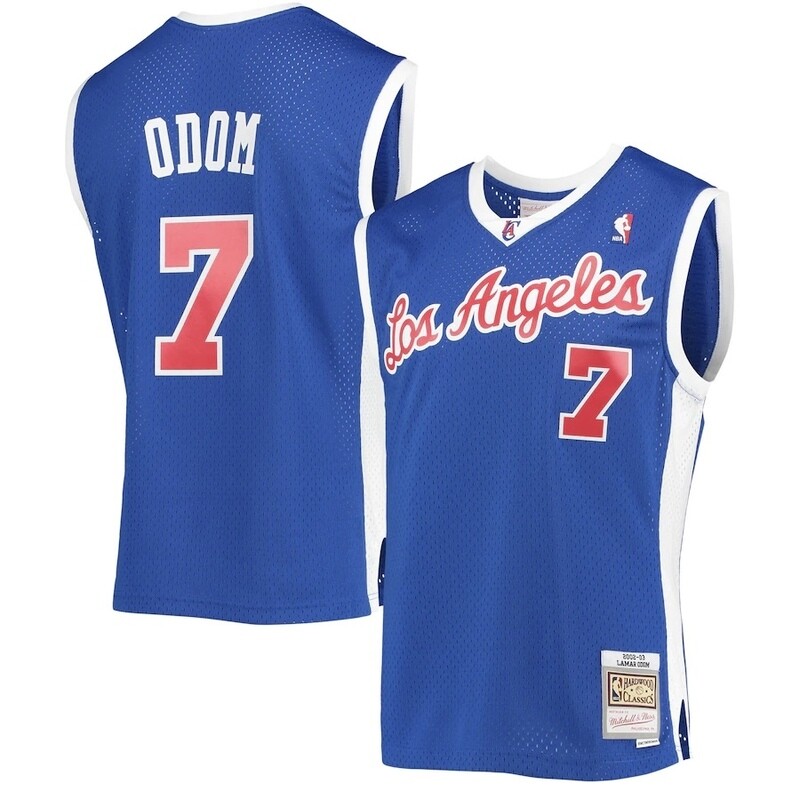 Los Angeles Clippers Lamar Odom 2002-03 Blue Mitchell & Ness Men's Swingman Jersey