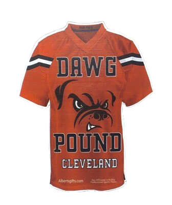 Cleveland Browns Jersey Shaped Dawg Pound Magnet