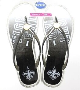 New Orleans Saints Women's Tight End Jelly Flip Flops