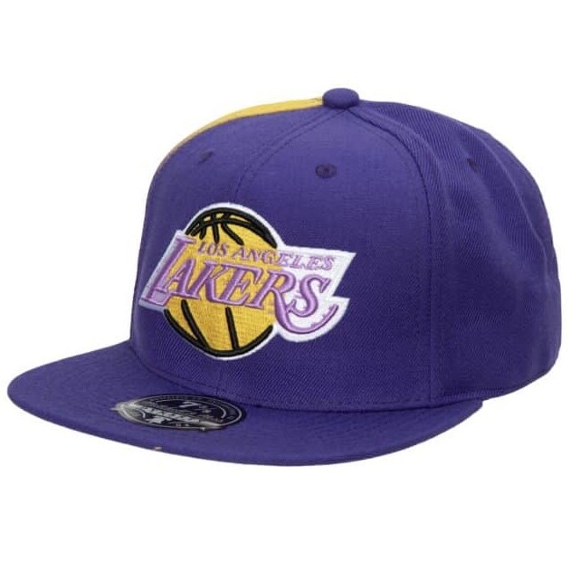 Los Angeles Lakers Men’s NBA Tapestry Mitchell & Ness Fitted Hat