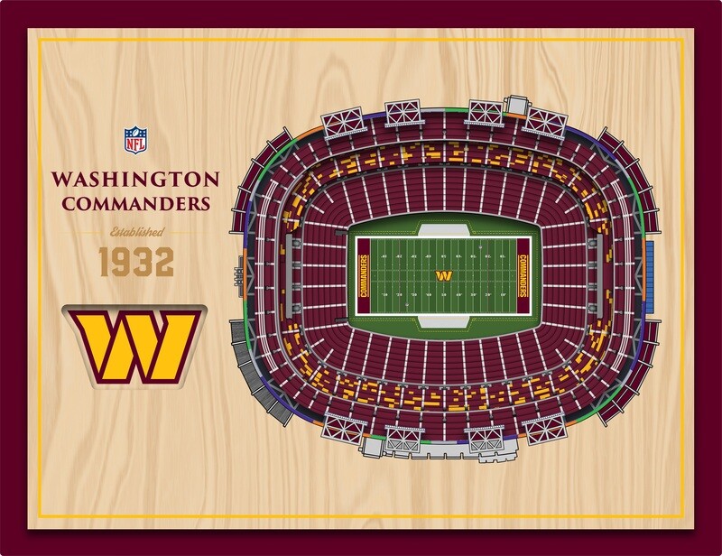 Washington Commanders 5 Layer StadiumViews 3D Wall Art