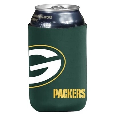 Green Bay Packers Crest Logo 12 Ounce Can Cooler Koozie