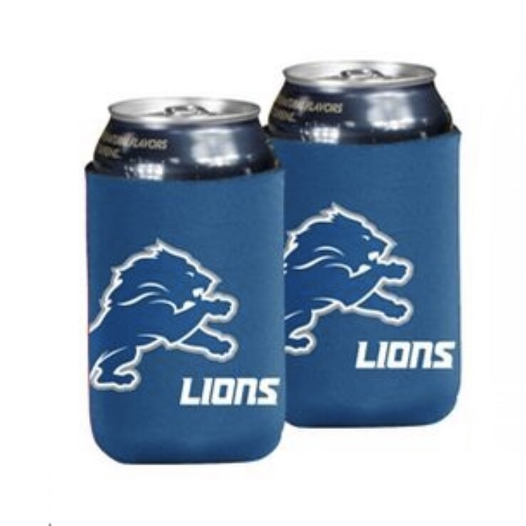 Detroit Lions Crest Logo 12 Ounce Can Cooler Koozie