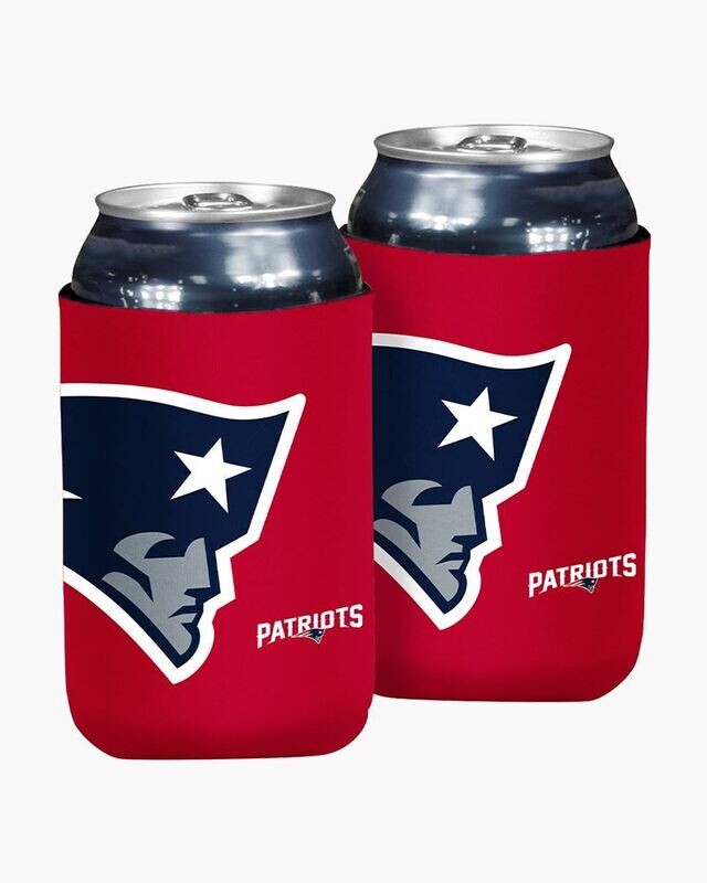 New England Patriots Crest Logo 12 Ounce Can Cooler Koozie