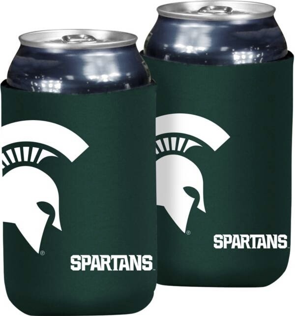 Michigan State Spartans Crest Logo 12 Ounce Can Cooler Koozie