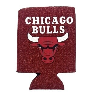 Chicago Bulls Glitter 12 Ounce Can Cooler Koozie