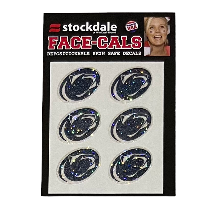 Penn State Nittany Lions Glitter Face-Cals Temporary Tattoos