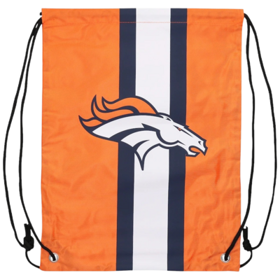 Denver Broncos Orange Striped Drawstring Backpack