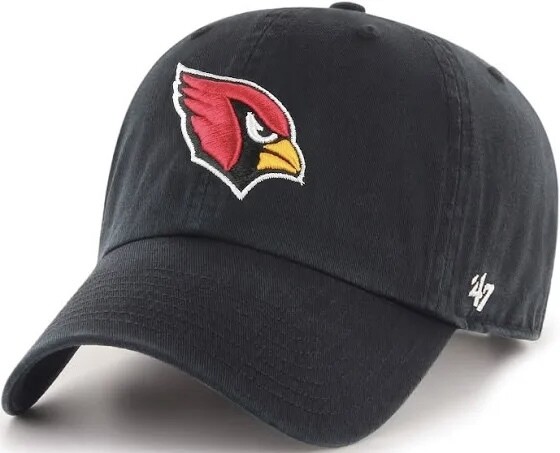 Arizona Cardinals Men's Black 47 Brand Clean Up Adjustable Hat