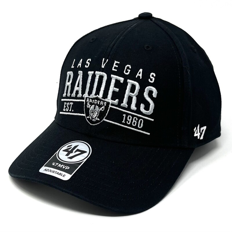 Las Vegas Raiders Men's 47 Brand MVP Adjustable Hat Las Vegas Raiders Men's 47 Brand MVP Adjustable Hat