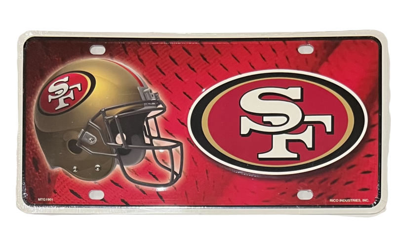 San Francisco 49ers Lightweight Metal License Plate