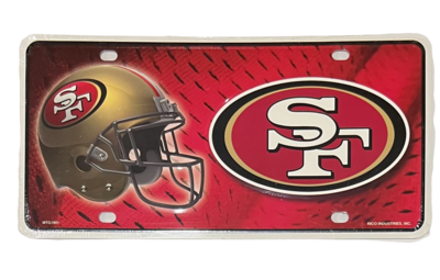 San Francisco 49ers Lightweight Metal License Plate