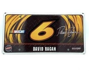 David Ragan Lightweight Metal License Plate David Ragan Lightweight Metal License Plate