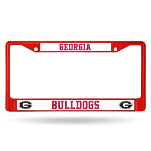 Georgia Bulldogs Red Chrome Metal License Plate Frame