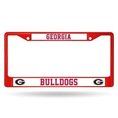 Georgia Bulldogs Red Chrome Metal License Plate Frame